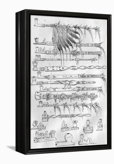 Sioux Pipes, C.1851-George Catlin-Framed Premier Image Canvas