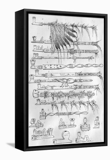 Sioux Pipes, C.1851-George Catlin-Framed Premier Image Canvas