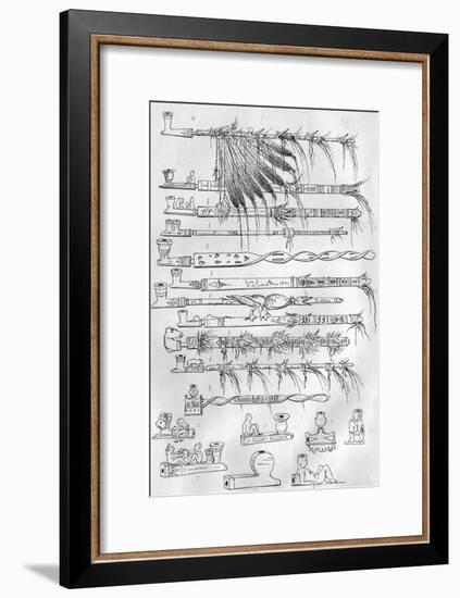 Sioux Pipes, C.1851-George Catlin-Framed Giclee Print