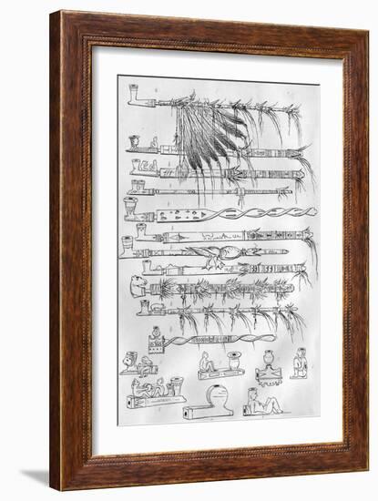 Sioux Pipes, C.1851-George Catlin-Framed Giclee Print