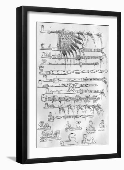 Sioux Pipes, C.1851-George Catlin-Framed Giclee Print