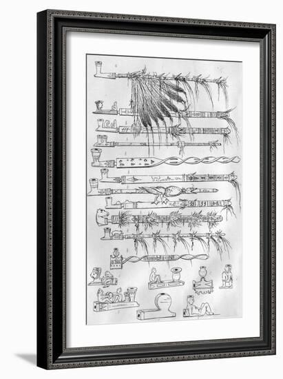 Sioux Pipes, C.1851-George Catlin-Framed Giclee Print