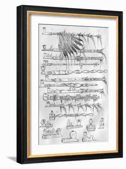 Sioux Pipes, C.1851-George Catlin-Framed Giclee Print