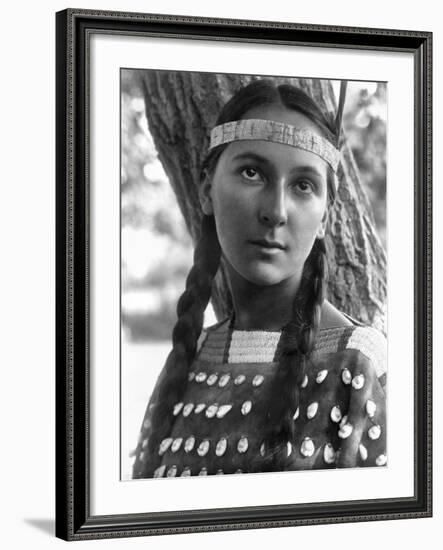 Sioux Woman, C1907-Edward S. Curtis-Framed Photographic Print
