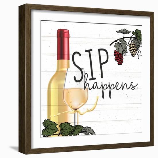 Sip Happens-Kimberly Allen-Framed Art Print