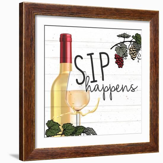 Sip Happens-Kimberly Allen-Framed Art Print