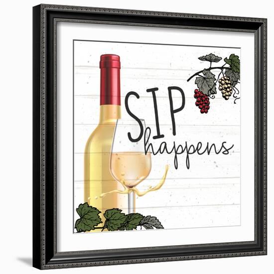 Sip Happens-Kimberly Allen-Framed Art Print