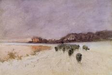 Winter at Loch Ard-Sir Alfred East-Framed Giclee Print