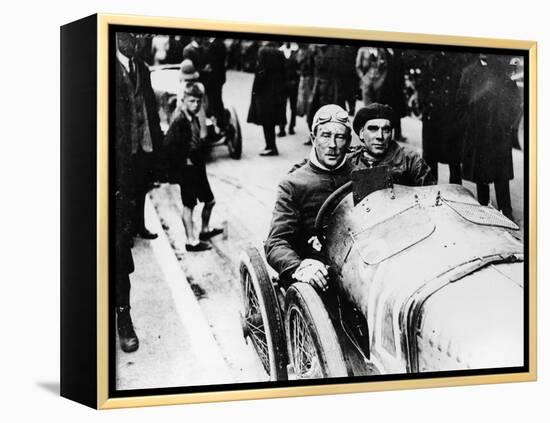 Sir Algernon Lee Guinness at the Wheel of a Sunbeam, (C1910-C1920)-null-Framed Premier Image Canvas