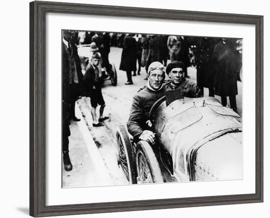 Sir Algernon Lee Guinness at the Wheel of a Sunbeam, (C1910-C1920)-null-Framed Photographic Print