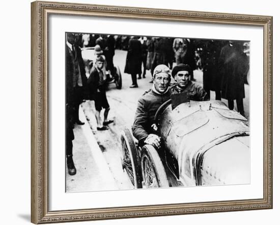 Sir Algernon Lee Guinness at the Wheel of a Sunbeam, (C1910-C1920)--Framed Photographic Print