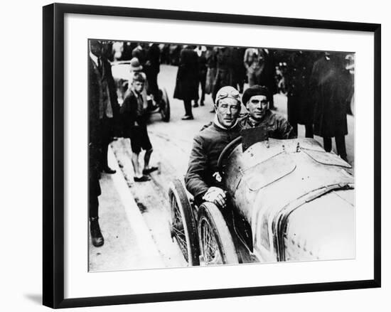 Sir Algernon Lee Guinness at the Wheel of a Sunbeam, (C1910-C1920)--Framed Photographic Print