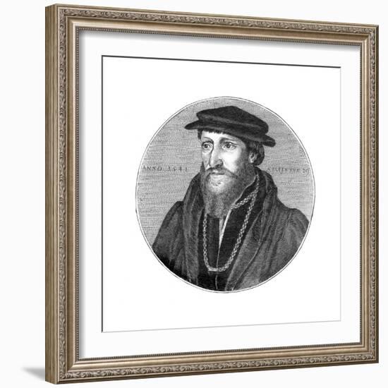 Sir Anthony Denny, Courtier of Henry VII-Hans Holbein the Younger-Framed Giclee Print