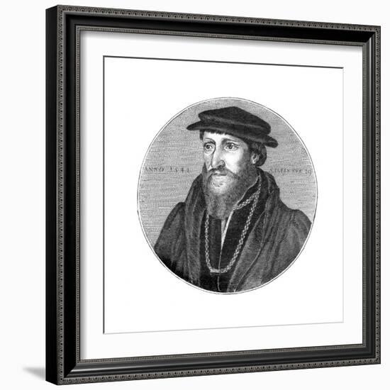 Sir Anthony Denny, Courtier of Henry VII-Hans Holbein the Younger-Framed Giclee Print