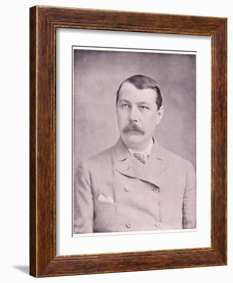 Sir Arthur Conan Doyle British Physician and Writer, Circa 1895-null-Framed Photographic Print