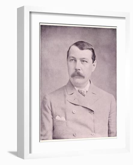 Sir Arthur Conan Doyle British Physician and Writer, Circa 1895-null-Framed Photographic Print