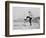 Sir Arthur Conan Doyle Demonstrating a Novice Turning Whilst Skiing in the Alps-null-Framed Photographic Print