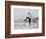 Sir Arthur Conan Doyle Demonstrating a Novice Turning Whilst Skiing in the Alps-null-Framed Photographic Print