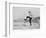 Sir Arthur Conan Doyle Demonstrating a Novice Turning Whilst Skiing in the Alps-null-Framed Photographic Print