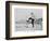 Sir Arthur Conan Doyle Demonstrating a Novice Turning Whilst Skiing in the Alps-null-Framed Photographic Print