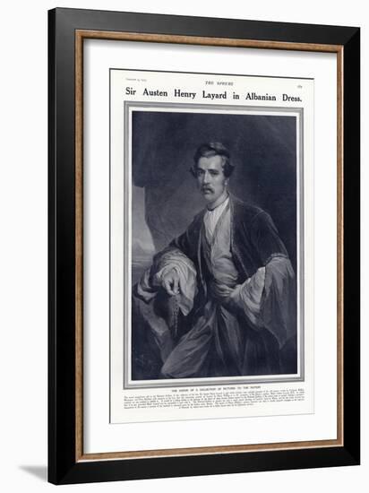 Sir Austen Henry Layard in Albanian Dress-null-Framed Giclee Print