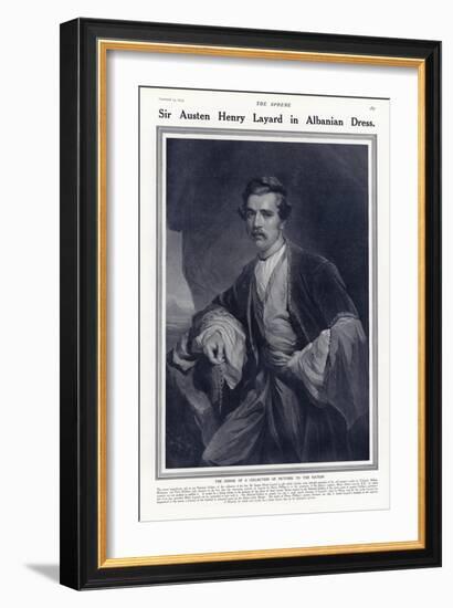 Sir Austen Henry Layard in Albanian Dress-null-Framed Giclee Print