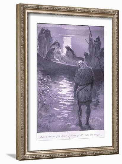 Sir Bedivere Put King Arthur Gently into the Barge-William Henry Margetson-Framed Giclee Print