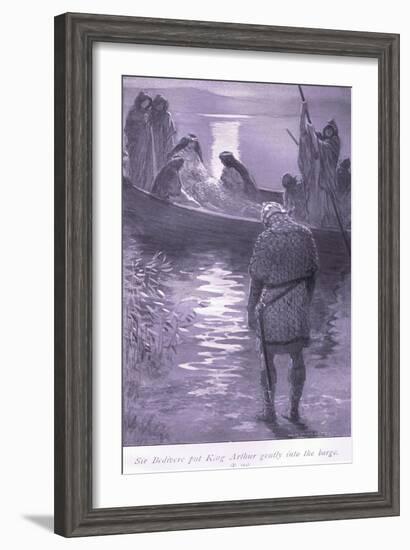 Sir Bedivere Put King Arthur Gently into the Barge-William Henry Margetson-Framed Giclee Print