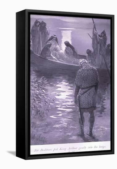 Sir Bedivere Put King Arthur Gently into the Barge-William Henry Margetson-Framed Premier Image Canvas