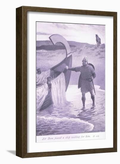 Sir Bors Found a Ship Waiting for Him-William Henry Margetson-Framed Giclee Print