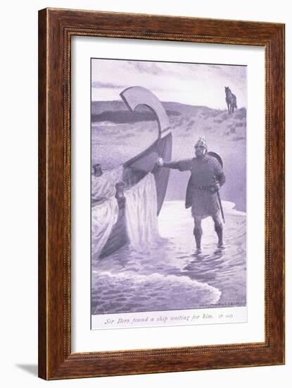 Sir Bors Found a Ship Waiting for Him-William Henry Margetson-Framed Giclee Print