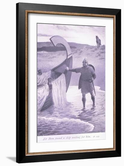 Sir Bors Found a Ship Waiting for Him-William Henry Margetson-Framed Giclee Print