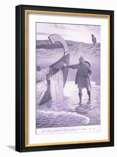 Sir Bors Found a Ship Waiting for Him-William Henry Margetson-Framed Giclee Print