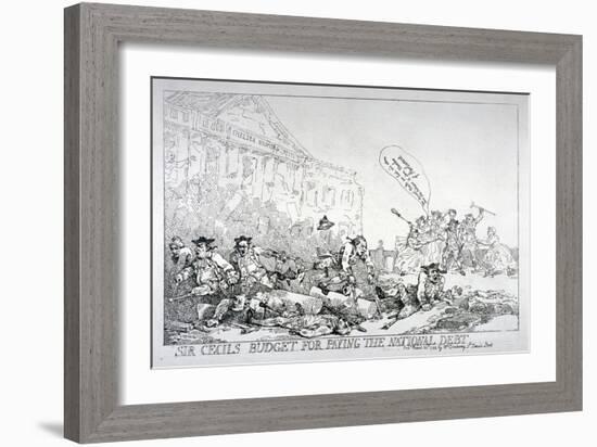 Sir Cecils Budget for Paying the National Debt, 1874-Thomas Rowlandson-Framed Giclee Print