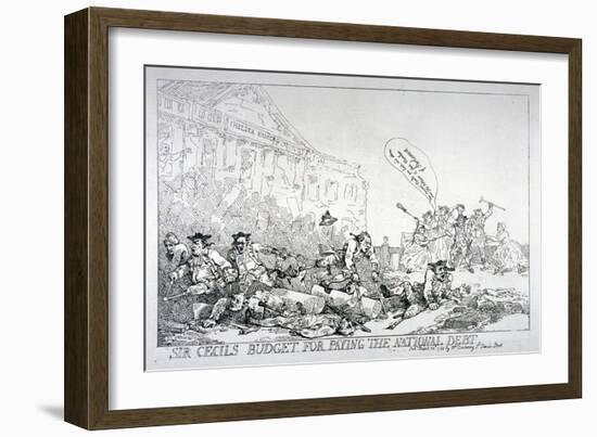 Sir Cecils Budget for Paying the National Debt, 1874-Thomas Rowlandson-Framed Giclee Print