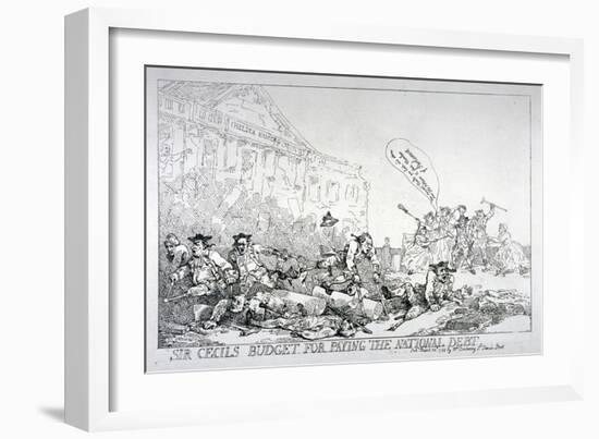 Sir Cecils Budget for Paying the National Debt, 1874-Thomas Rowlandson-Framed Giclee Print