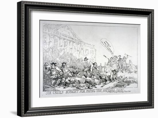 Sir Cecils Budget for Paying the National Debt, 1874-Thomas Rowlandson-Framed Giclee Print