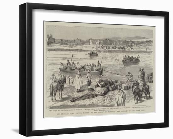 Sir Charles Euan Smith's Mission to the Court of Morocco, the Passage of the River Sebu-null-Framed Giclee Print