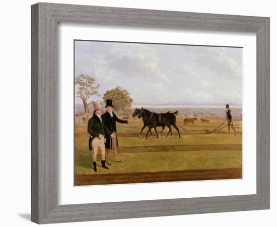 Sir Charles Morgan at the Castleton Ploughing Match, 1845-James Flewitt Mullock-Framed Giclee Print