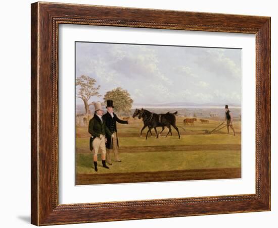 Sir Charles Morgan at the Castleton Ploughing Match, 1845-James Flewitt Mullock-Framed Giclee Print