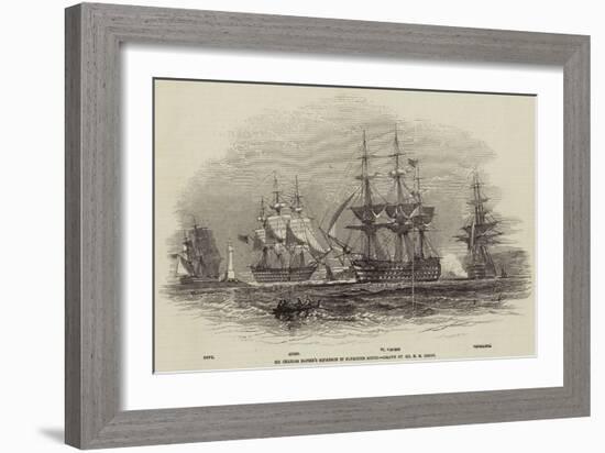 Sir Charles Napier's Squadron in Plymouth Sound-Nicholas Matthews Condy-Framed Giclee Print