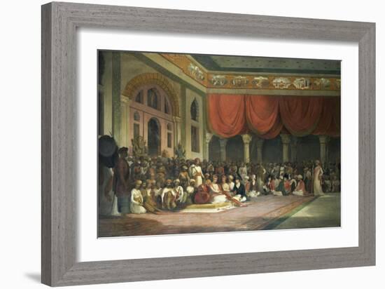 Sir Charles Warre Malet,British Resident at Court of Poona, in 1790 Concluding a Treaty in Durbar-Thomas Daniell-Framed Giclee Print