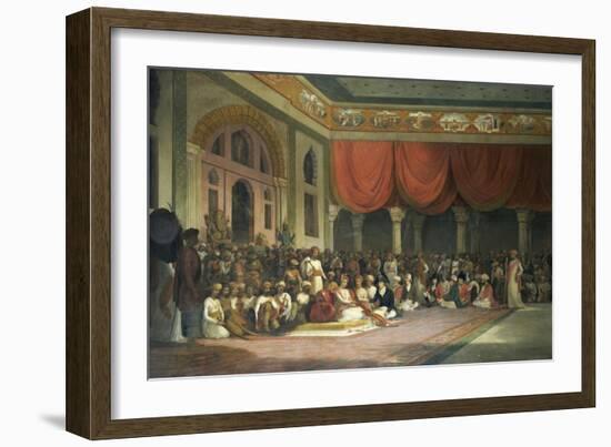 Sir Charles Warre Malet,British Resident at Court of Poona, in 1790 Concluding a Treaty in Durbar-Thomas Daniell-Framed Giclee Print