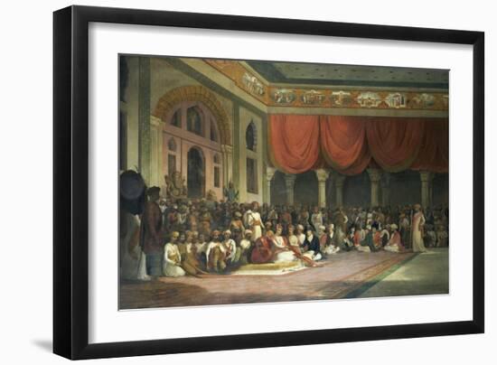 Sir Charles Warre Malet,British Resident at Court of Poona, in 1790 Concluding a Treaty in Durbar-Thomas Daniell-Framed Giclee Print