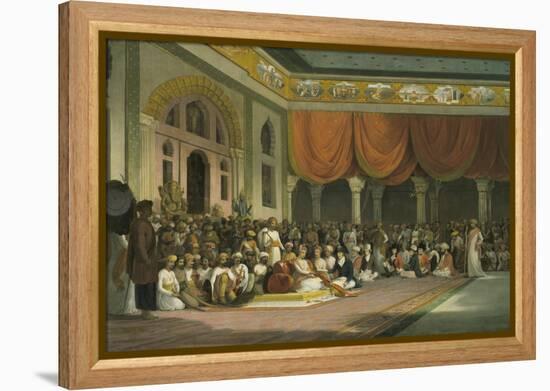 Sir Charles Warre Malet, Concluding a Treaty in 1790 in Durbar with the Peshwa-Thomas Daniell-Framed Premier Image Canvas