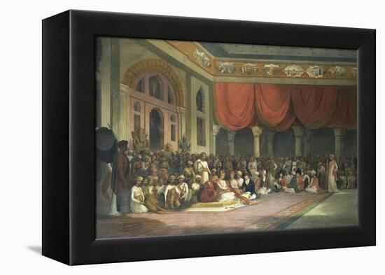 Sir Charles Warre Malet, in 1790 Concluding a Treaty in Durbar with Souae Madarow-Thomas Daniell-Framed Premier Image Canvas