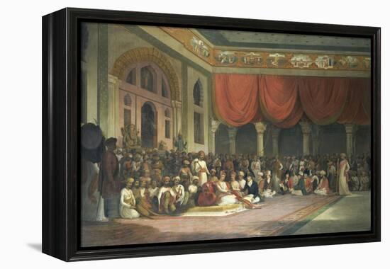 Sir Charles Warre Malet, in 1790 Concluding a Treaty in Durbar with Souae Madarow-Thomas Daniell-Framed Premier Image Canvas