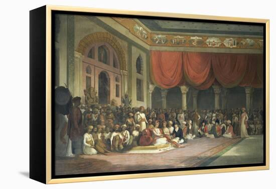 Sir Charles Warre Malet, in 1790 Concluding a Treaty in Durbar with Souae Madarow-Thomas Daniell-Framed Premier Image Canvas