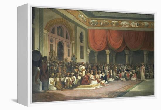 Sir Charles Warre Malet, in 1790 Concluding a Treaty in Durbar with Souae Madarow-Thomas Daniell-Framed Premier Image Canvas