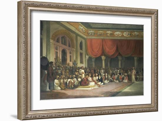 Sir Charles Warre Malet, in 1790 Concluding a Treaty in Durbar with Souae Madarow-Thomas Daniell-Framed Giclee Print